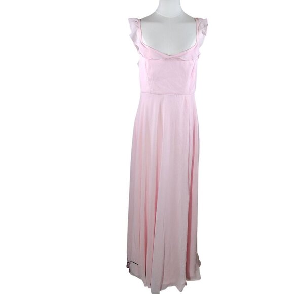 Lulus Dresses & Skirts - Lulus Dreamy Admiration Light Pink Ruffled Maxi Dress Size L